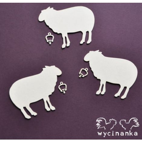 Tekturka Wycinanka Country Easter - Owieczki, 3szt